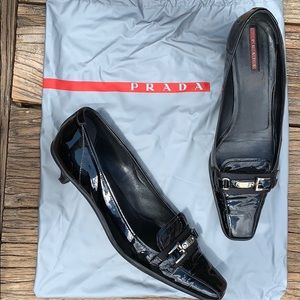 Prada Kitten Heel Patent Pumps